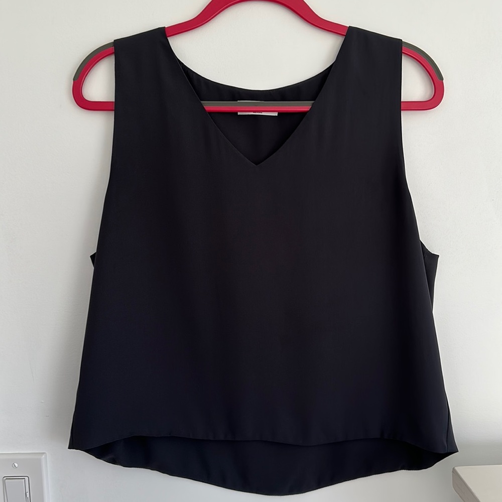 Babaton Womens size large Tank Top Blouse in Charcoal Grey